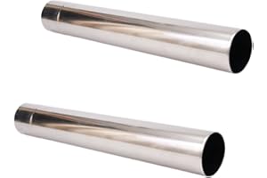 CNANRNANC Kaminrohr aus Edelstahl, Ofenrohr Edelstahl Rundrohr Rostfreies Kaminrohr Schornstein Sanierung Rauchrohr Ofenrohr Abgasrohr für Sichere Ableitung Von Verbrennungsgasen, Ø 6cm