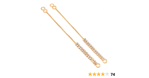 Buy Jewar Mandi Ear Chain Gold Plated 