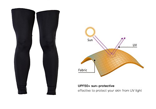 Beinlinge, Yesloo Atmungsaktiv 2 Beinlinge für Sport, Laufen, Radsport usw., Für Herr und Frauen, 2 Stück, Schwarz - 4