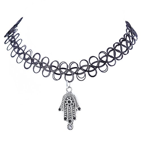 bergamota Collar - TOOGOO(R) elastico Boho tatuaje Gargantilla tramo C