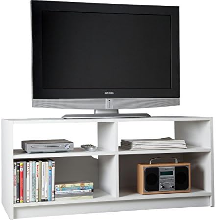 High Quality Maine White 2 Shelves Modular TV Unit