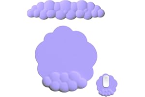 FOGARI Wolke - Tappetino per mouse ergonomico in memory foam, antiscivolo, per casa, ufficio, laptop, computer desktop, Easy Typing Pain Relief, colore: Viola
