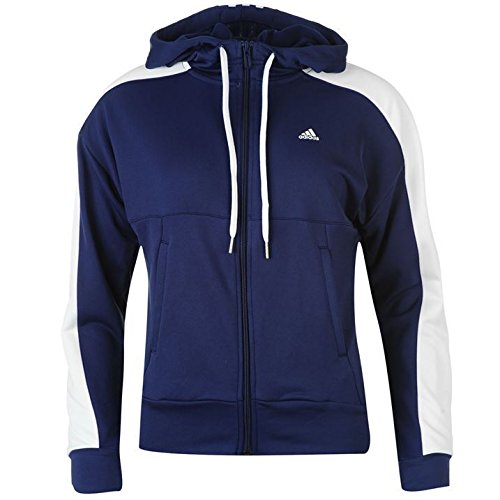 Adidas Women's Full Zip Hoodie Midnight Indigo/White size 16-18 (L)