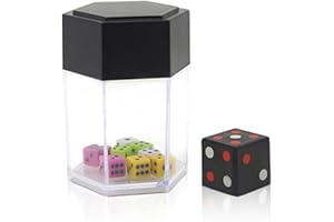REBETOMO Explode Explosion Dice Easy Magic Tricks Big to Small Dices Magic Prop Novelty Funny Toy Close-up Performance Joke Prank Toy (Multicolor)