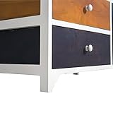 Rebecca Srl Kommode Schubladenschrank Schubladenkommode Sideboard 6 Schubladen Paulownienholz mehrfarbig Knöpfen Shabby Look Schlafzimmer Wohnräume (Code RE4337). - 7