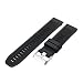 Produktbild Altsommer Multi Farben Armband 22mm für Garmin Fenix 5 GPS Uhr Weiches Einfrabig Silikon Sportuhr Ersatzarmband mit Schnelle Freigabe Edelstahl Schnalle für Damen Herren135-225mm (Schwarz)