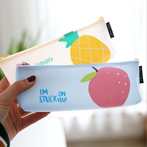 JUNGEN Estuche de L piz de moda patr n de fruta impreso bolsa de la pluma de silicona Caja de L piz bolsas de papeler a Bolsa de Cosm tico para ni as Duraznos reviews JUNGEN Estuche de L piz de moda patr n de fruta impreso bolsa de la pluma de silicona Caja de L piz bolsas de papeler a Bolsa de Cosm tico para ni as Duraznos