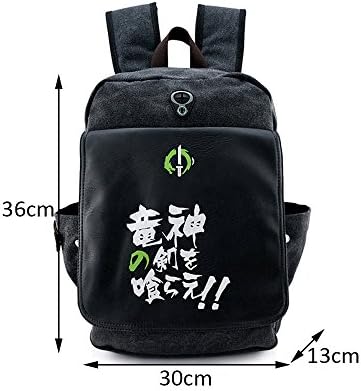 Overwatch Ow Symbol Reaper Genji Cosplay Shoulder Bag Canvas Backpack School Bag (GENJI)