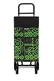 Capacidad 48L Garmol 10010GP16 Love C589 Carro de Compra 4 Ruedas Plegable, Tela, Verde Hierba, 40x16x119 cm