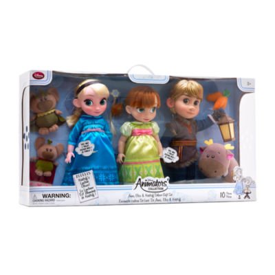 Limited Edition Frozen Anna, Elsa & Kristoff Deluxe Animator's Collection Gift Set