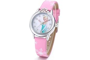 Maxpro France Die Eiskönigin Armbanduhr für Mädchen mit Elsa und Anna – Frozen, Rosa, Riemen