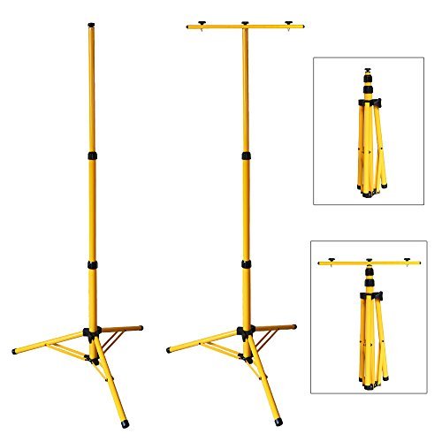 VINGO® 2X 30W LED Warmweiß Baustrahler Außen Flutlicht Strahler Objektbeleuchtung Security Light Wasserdicht Stabiles Dreibein-Stativ für Baustrahler - 8