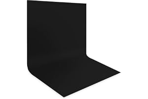 Svart fotobakgrund, 2 x 3 m stor hopfällbar bakgrund för fotografering, polyester, bakgrund för fotografering, video, modefotografering, bröllop, fester och födelsedagar