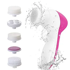 Misaki 5 in 1 Face Facial Massage Machine Care & Cleansing Cleanser, facial massager machine for face, Facial Machine, Beauty Massager, facial massager (Multi Colour) (5 in1 Beauty Care Massager)