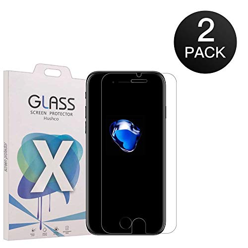 iPhone 6 / 6s Pellicola Protettiva HUSHCO [2 Pack] in Protezione Vetro Temperato Schermo Screen Protector Film Ultra Resistente [3D HD Alta trasparente] Trasparenti
