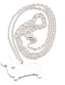 Halskette Welsh Corgi mit Herz inkl. Isalia Schmucketui