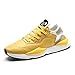 Produktbild Danliker Männer und Frauen Laufschuhe Atmungsaktives Mesh Schuhe geeignet für Liebhaber Reisen Jogging Übung, Gelb Leder, 42 Männer