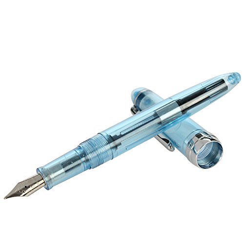 WalshK Luxus-Füllfederhalter Jinhao 992 Spirale Transparent Buntes Büro Fine Nib (Blau)