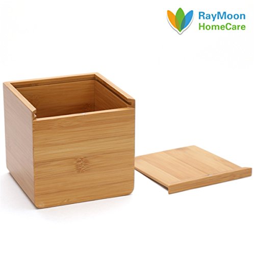 RayMoon Klassisch Quadratisch Holz Kosmetiktücher Box Kosmetiktuchspender - 3