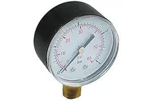 CMP Pressure Gauge 0-60 PSI for Pentair and Hayward Pool Filters Bottom Mount