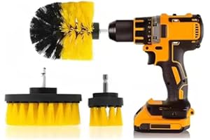 FETHİYE TOPTAN 3lü Matkap Ucu Banyo Küvet Duşakabin Araba Tekerliği Koltuk Yıkama Temizleme Fırçası Seti, Asorti