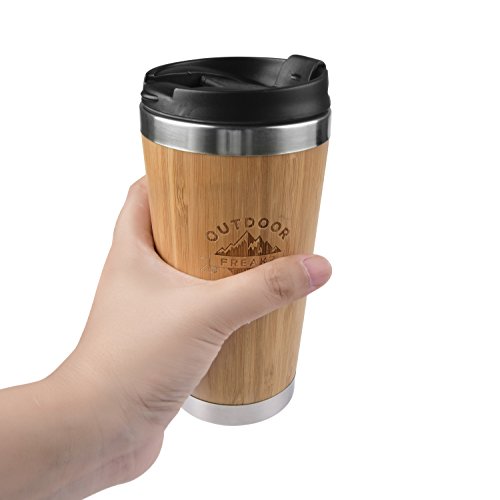 OUTDOOR FREAKZ Thermobecher aus Bambus und Edelstahl, ein Naturprodukt! - 2