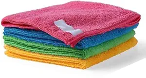 cromtail Multipurpose Microfiber Cloth for Car Cleaning, Polishing, Glass & Detailing Towel for Kitchen Cleaning 40cm x 40cm Wet and Dry Microfibre, Cotton Cleaning Cloth (4 Units)
