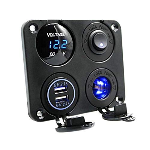 Preisvergleich Produktbild Heraihe HX-1235 Wasserdichtes Auto Dual USB 3.1A Voltmeter Ladegerät