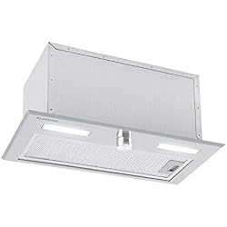 Klarstein Simplica 52 Module ventilateur, hotte encastrée, largeur 52 cm, débit d'air extrai : 400 m³/h, recirculation possible, 3 niveaux, éclairage LED: 2x 1,5 W, hotte aspirante, inox