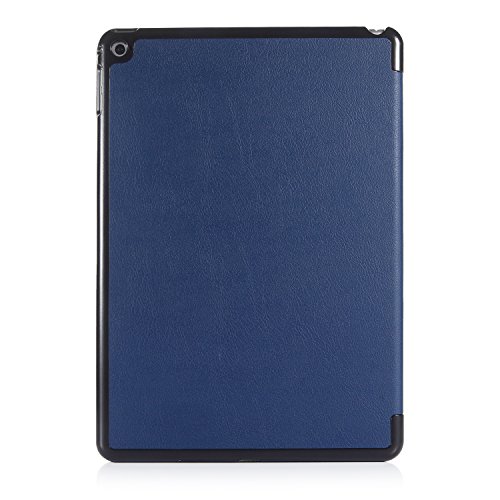 iHarbort® iPad Air 2 Hülle – Premium PU Leder Tasche Hülle Etui Schutzhülle Ständer Smart Cover für iPad Air 2, mit Schlaf / Wach-up-Funktion (iPad Air 2, dunkelblau) - 7