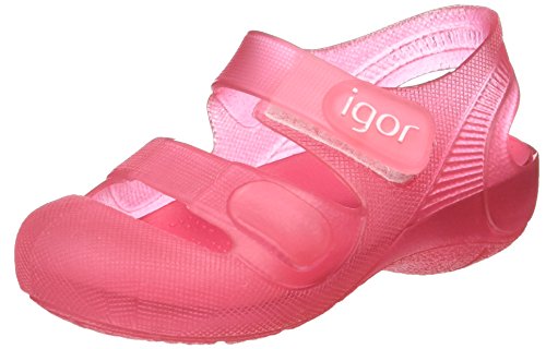 Igor Bondi, Sandalia con Pulsera Unisex niño, Rosa (Translúcido Fucsia), 24 EU
