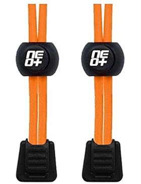 Packungen von elastischen Lock Schnürsenkel für Laufen und Triathlon?UK Verkäufer. - neon-orange