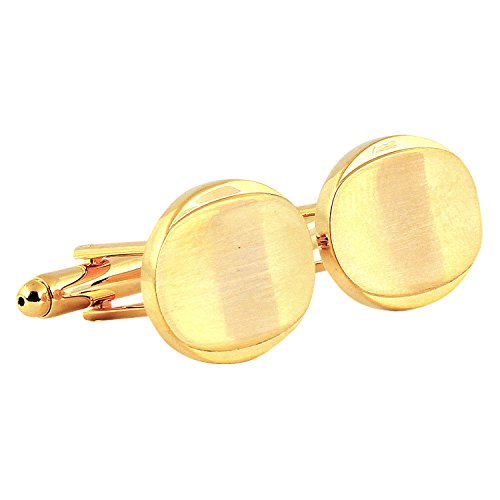PelucheMen's Minimal Metal Design Cufflinks - Gold
