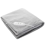 Modernes Design: DieXXL-Kuschelheizdecke HB 675 punktet mit ihrem schlichten modernen Design in zweifarbiger grau-weißen Wendeoptik