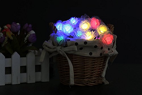 YIMIA Wasserdicht 30er LED Solar Blumenkette, 8 Leuchtmodi, 6 Meter Außenlichterkette - 2