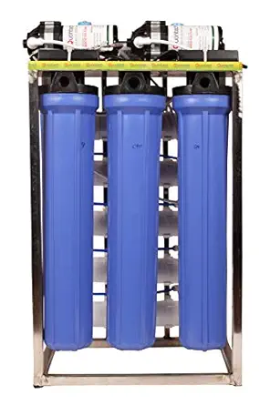 Quantech 50 LPH Commercial UV + RO Water Purifier Plant 50 Liter Per hour Stainless Steel with Auto Shut off and 50 LPH UV RO With Auto Shut And TDS Adjuster