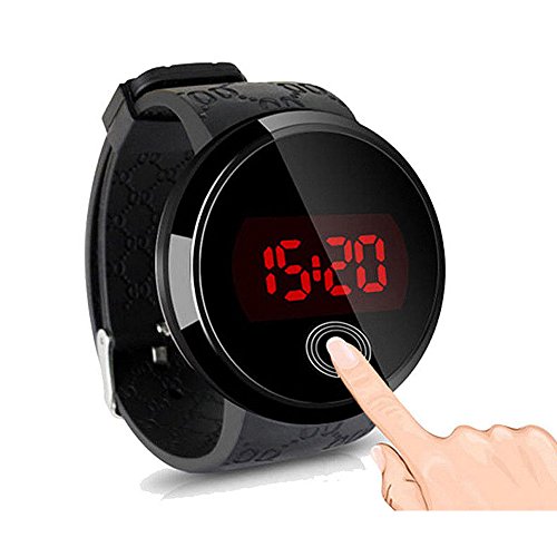 Preisvergleich Produktbild Creation® Fashion Wasserdicht Herrenuhr LED Touch Screen Datum Silicon-Handgelenk-Black Watch (black)