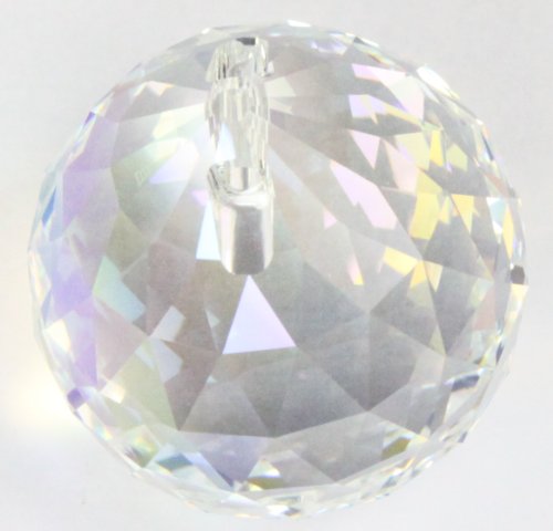 Kristallset: Kristall Kugel 40mm Effekt: Aurore Boreal (AB; Regenbogenfarben) von Swarovski Kristalle mit Rieser® Aufhängeset Feng Shui Kristallglas Set Regenbogenkristall - 3