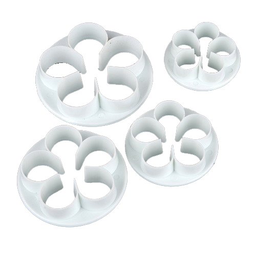 spécifications KINGSO 4 PCS MOULE FLEUR ROSE PÂTISSERIE À PÂTE FONDANT GÂTEAU DÉCORATION BISCUIT