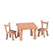 Price comparison product image Sunlera Home 3PCS Table Chair Resin Craft Micro Landscape Ornament Fairy Garden Miniature Terrarium Figurine Decoration