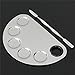 Hrph Stainless Steel Cosmetic Semicircle Five-hole Makeup Palette Nail Art Palette Mixing Spatula Cosmetic Makeup Tool Kits