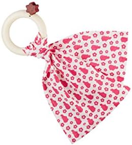 Little Big Things Bibo + Wooden Grasping Toy with Comfort Blanket – Pink