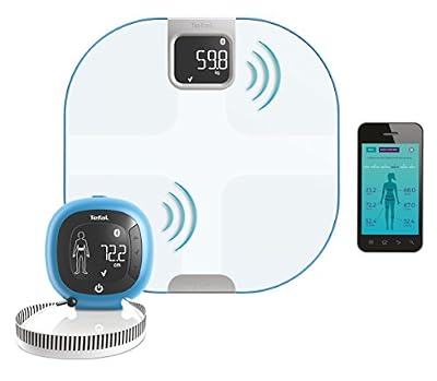 Tefal Body Partner YD3095S1 Pèse Personne/Balance Connectée, Capteur de Silhouette, Composition Corporelle, Compatible avec Health Kit et Google Fit