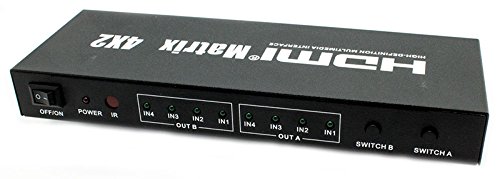 4×2 HDMI Matrix Yatek YK-0402 Switch unterstützt bis zu 1080p und 3D - 2