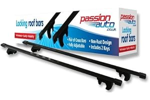 APA For Citroen BERLINGO BLACK LOCKING ROOF BARS FOR CARS WITH RAILS FITTED