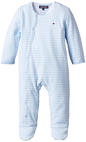Tommy Unisex Baby Preppy Padded Coverall Long Sleeve Romper, Blue, 3-6 Months (Manufacturer Size:68)