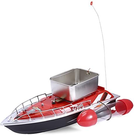 GBlife Mini RC Wireless Fishing Lure Bait Boat 200M Remote Control for Finding Fish - Red