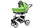 True Love Larmax Pram & Pushchair Travel System (car seat & adapter, raincover, mosquito net, swivel wheels) 23 Cosmic Black & Aqua