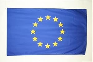 Drapeau Europe 150x90cm - Drapeau européen - Union Européenne - UE 90 x 150 cm Polyester léger - AZ FLAG
