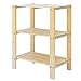 Produktbild Vlush Standregal, Regal Holz, Buche 3-Stöckiges, Regal verstellbar, Für Küche, Schlafzimmer, Wohnzimmer, Badezimmer, ca.61 * 31 * 71 cm (Natur)